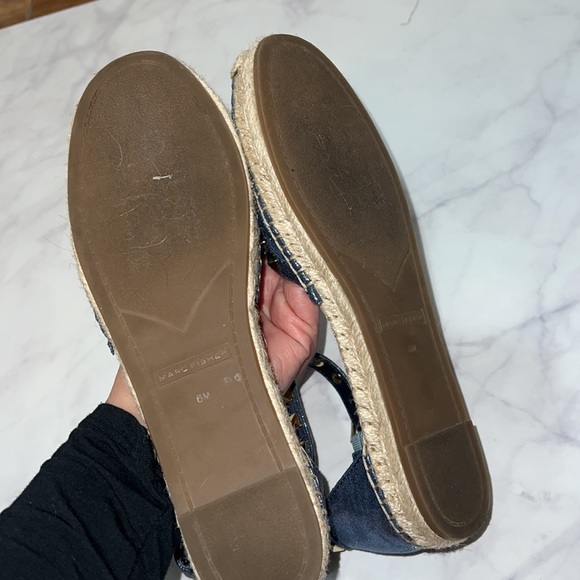 Marc Fisher Metallic Blue Studded Shoes Size 6 - Picture 6 of 6